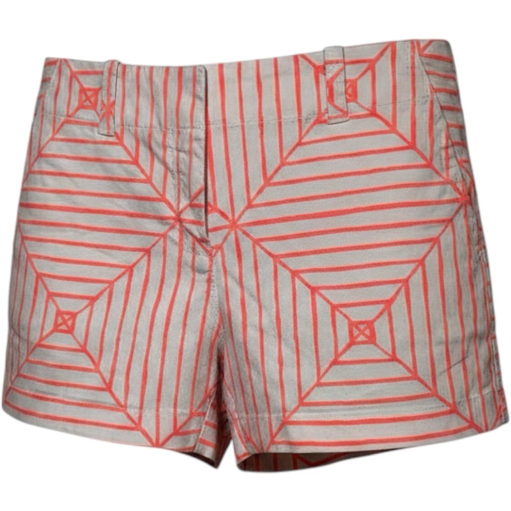 Vinyard Vines womens Shorts White Orange Pattern Size 10